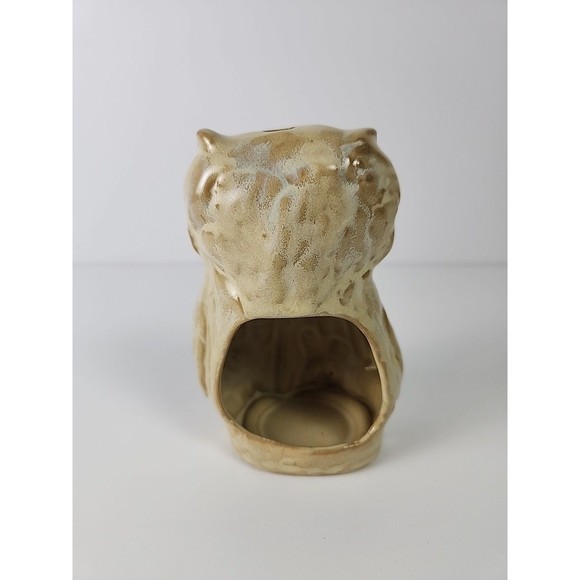 VTG Enesco Glazed Pottery Owl Tealight Candle Holder Centerpiece Table Decor - Picture 6 of 11